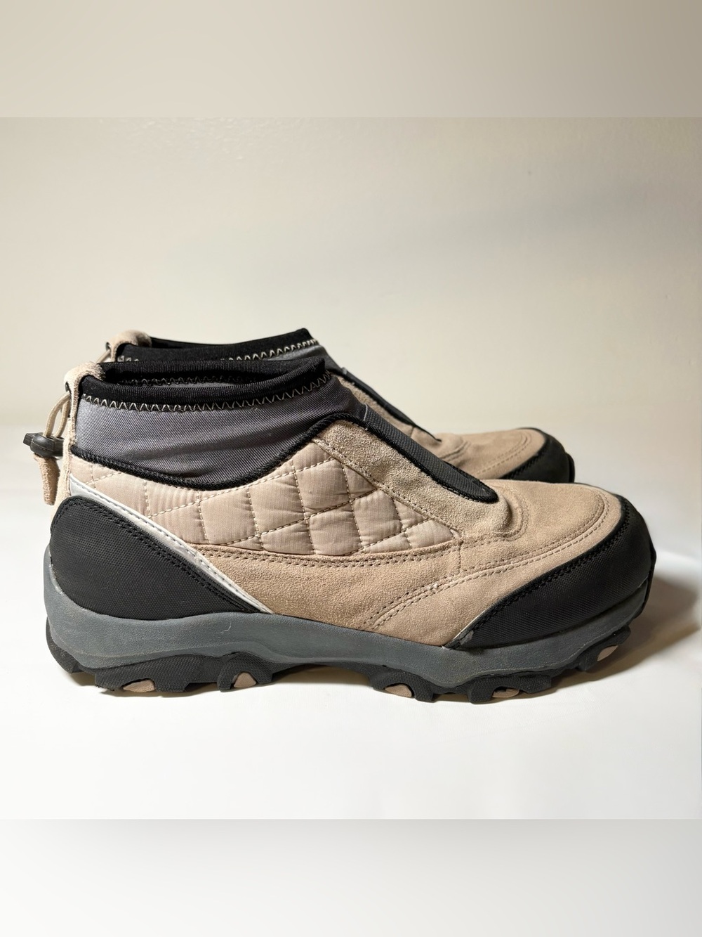 Lands' End Snow Trekker Hiking Boots Tan Suede Womens Size 9